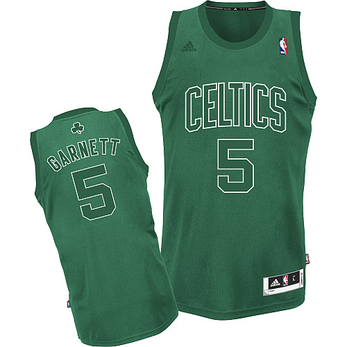  NBA Boston Celtics 5 Kevin Garnett Big Color Fashion Swingman Christmas Day Green Jerseys